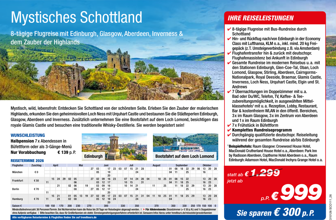 Trendtours - Schottland